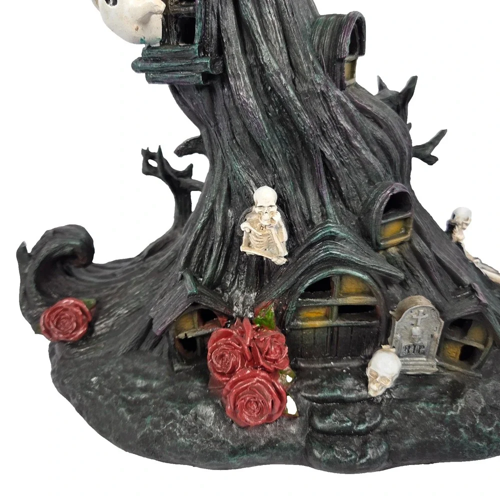 Toil and Trouble Haunted Tree House Halloween Decor 16.5in Black New Light Sound